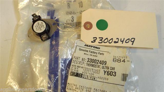 MAYTAG WHIRLPOOL DRYER 33002409 Thermostat NEW IN BAG MAYTAG WHIRLPOOL DRYER 33002409 Thermostat NEW IN BAG